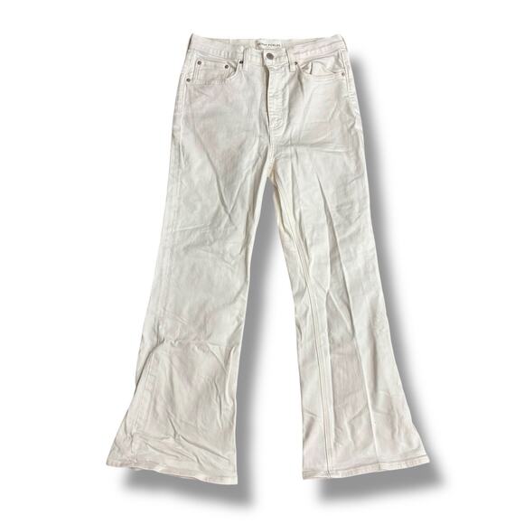 Aritzia Denim Forum Twiggy High Rise Flare White Jeans Size 28L - Picture 1 of 7